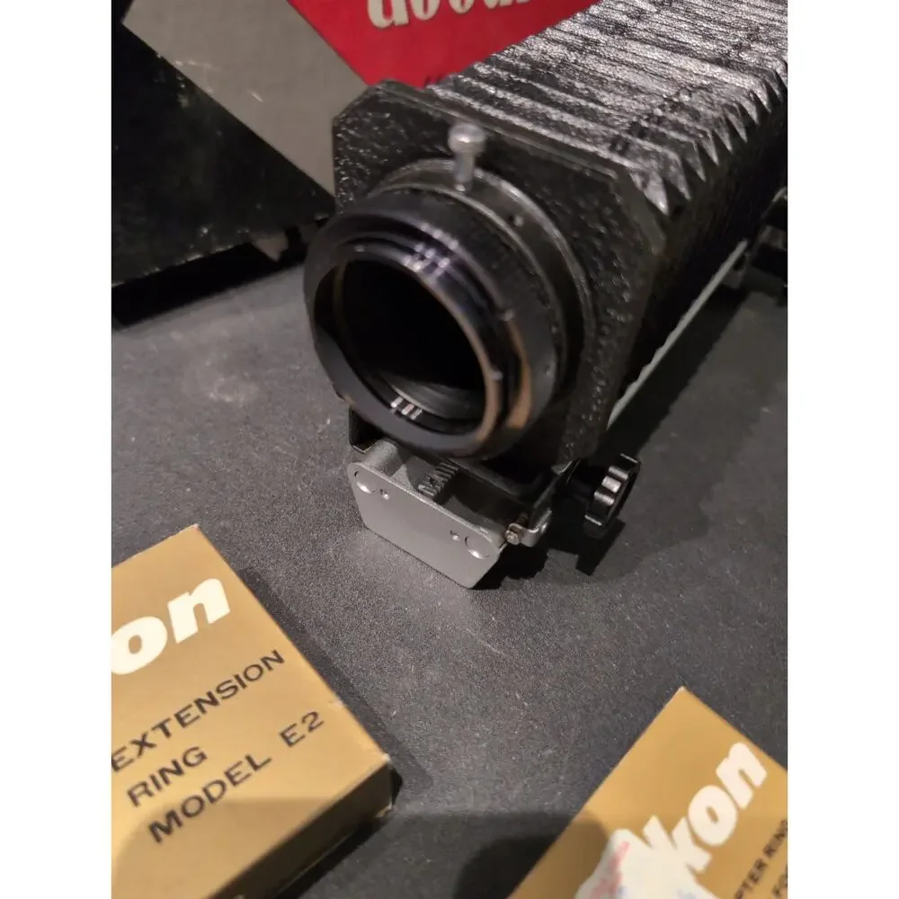 Nikon Bellows Focusing Attachment Model II w/ Box, BR-2 E-2 & BR-3 Macro...